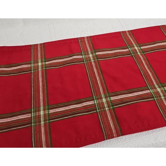 Lenox Other - Lenox Holiday Gatherings Plaid Table Runner Tartan Red Christmas